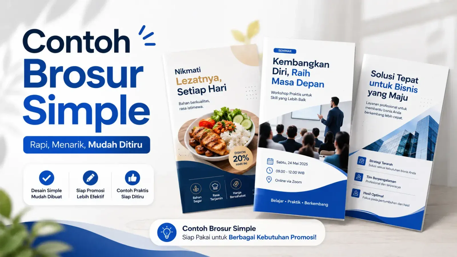 100+ Contoh Brosur Simple Sederhana Menarik