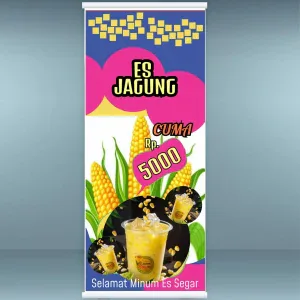 Roll Banner Es Jagung Hawai