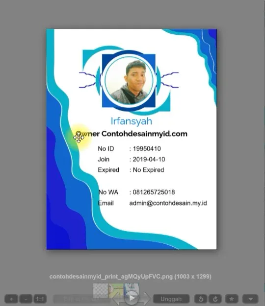 Name Tag B3 Ukuran