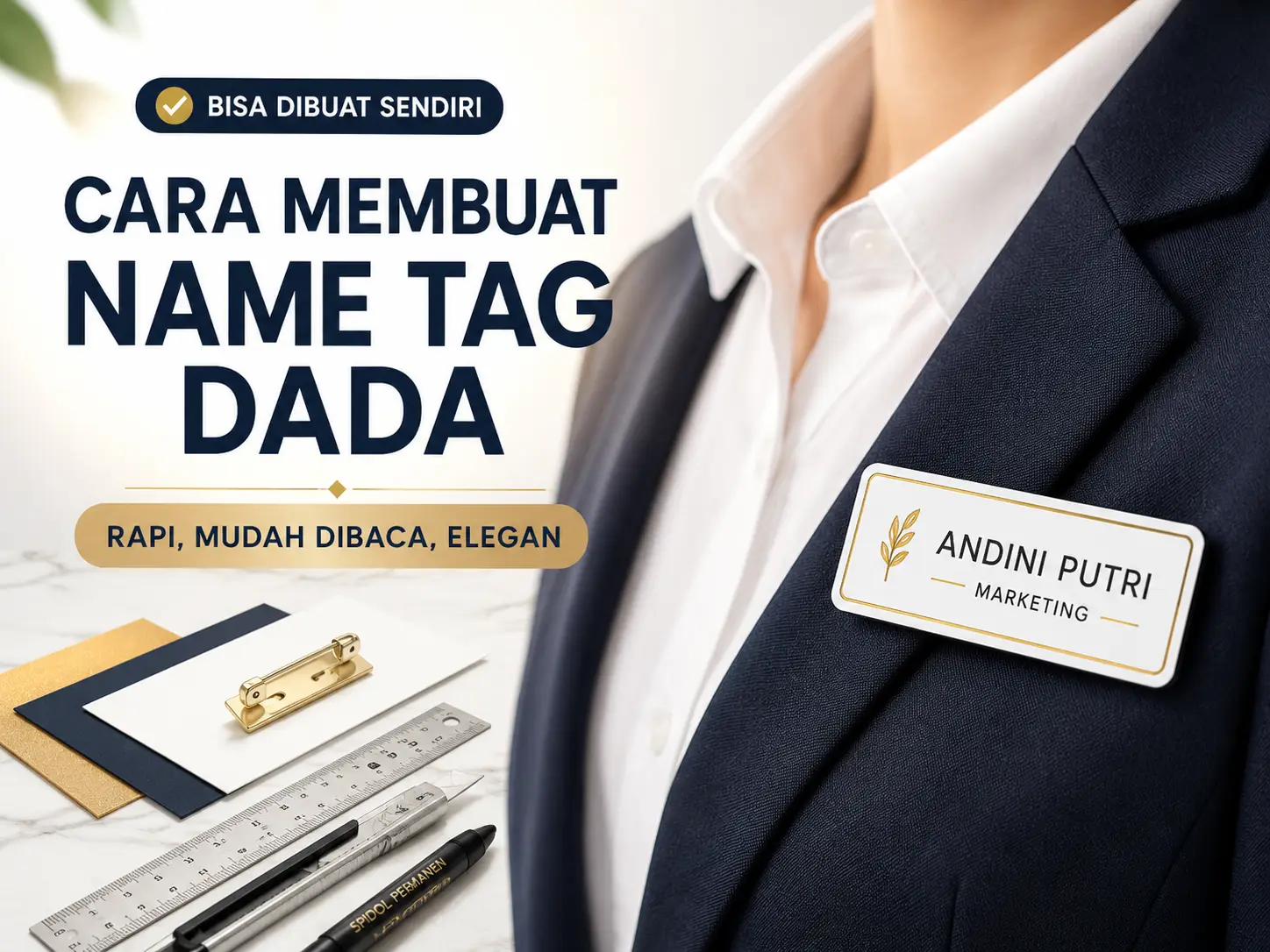 Cara Membuat Name Tag Dada untuk Memperkenalkan Diri dengan Elegan