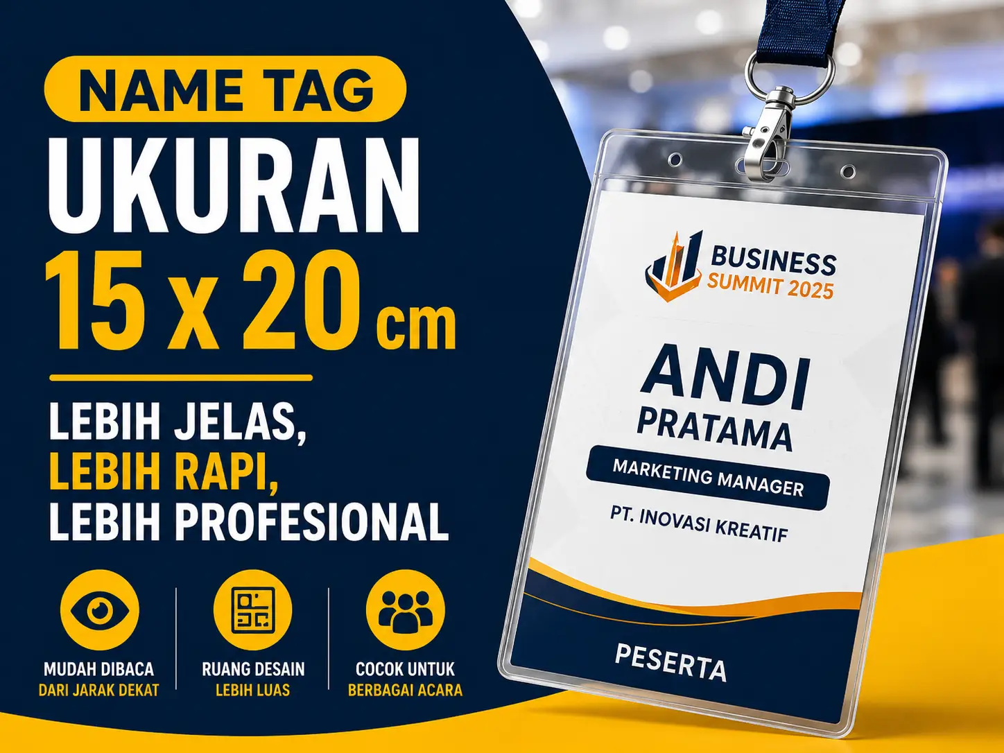 Maksimalkan Penggunaan Name Tag Ukuran 15 x 20: Memperkenalkan Diri dengan Gaya