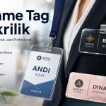 Name Tag Akrilik dengan Identitas yang Jelas dan Stylish
