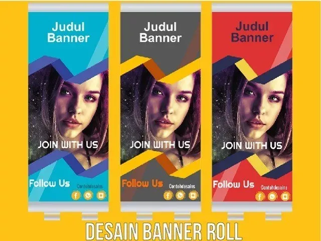 Jual Desain Banner Tegak
