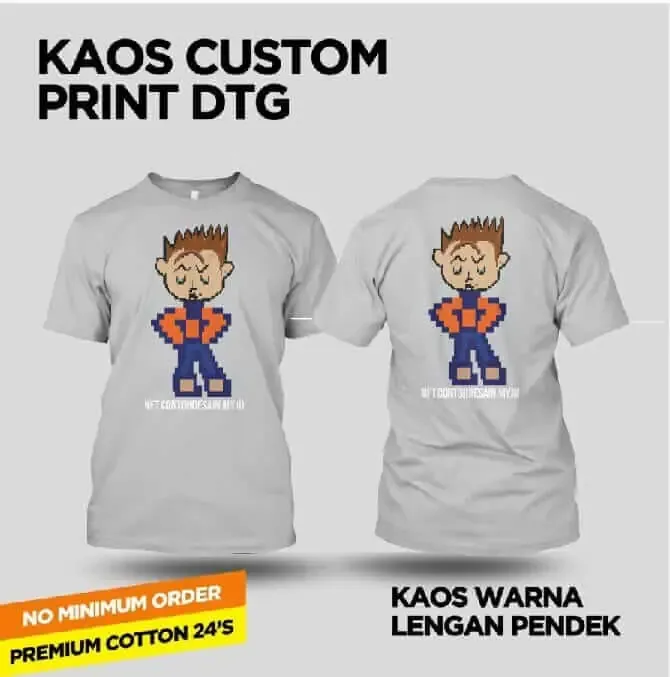 Baju Kaos NFT contohdesainmyid.com Ekonist Karakter
