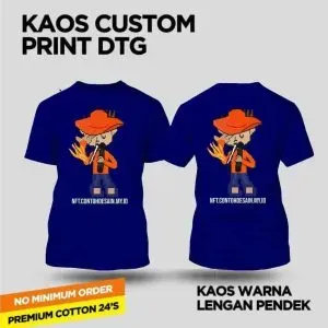 Baju Kaos NFT contohdesainmyid.com Ekonist Singing Style Smooking dengan Topi Pelita