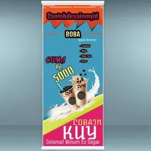Contoh Banner Minuman Tipe Roll