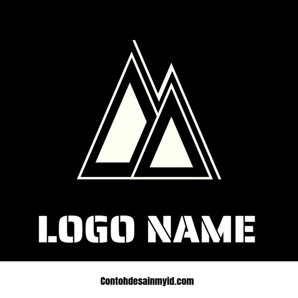 Logo Dua Segitiga Bergaris