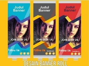 Jual Desain Banner Tegak