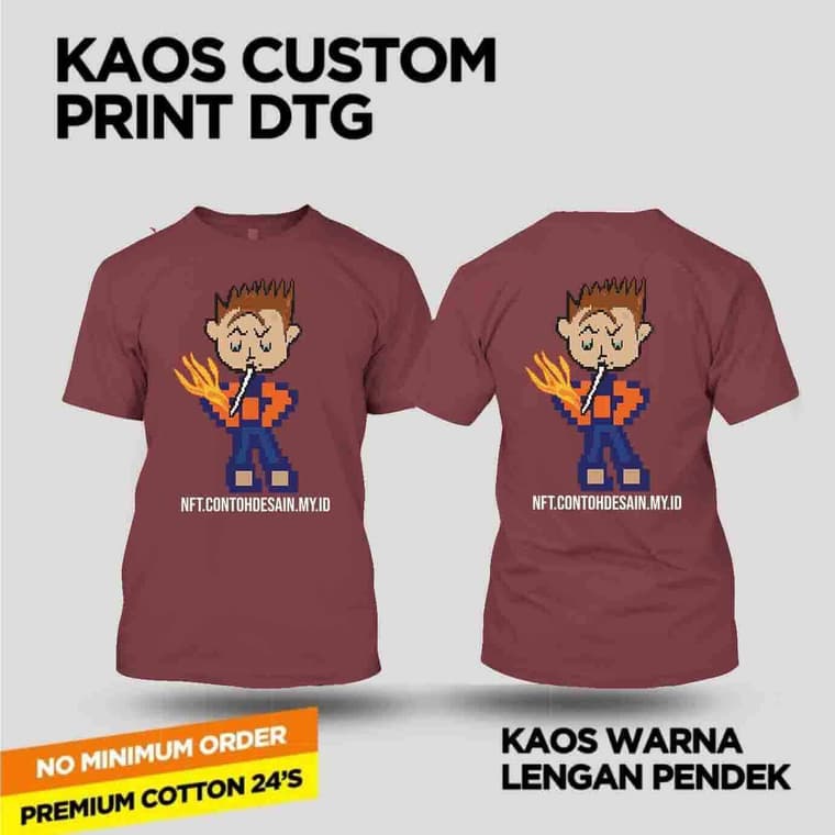 Baju Kaos NFT contohdesainmyid.com Ekonist Smooking 1 baju kaos