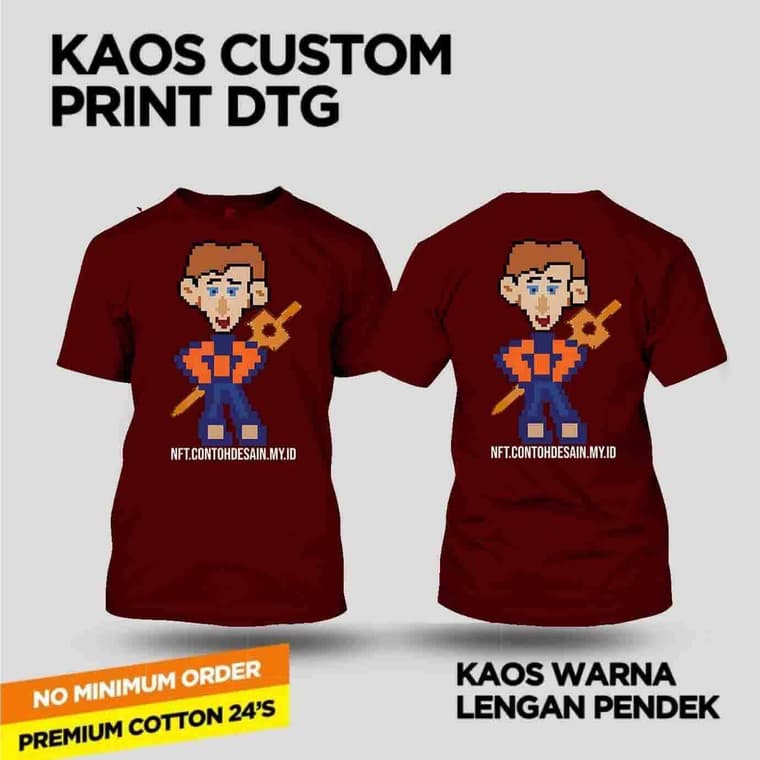 Baju Kaos NFT contohdesainmyid.com Ekanist dengan Pedang Pelita 1 baju kaos