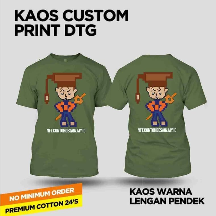 Baju Kaos NFT contohdesainmyid.com Ekonist dengan Topi Amaden dan Pedang Pelita 1 baju kaos