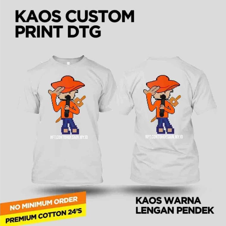 Baju Kaos NFT contohdesainmyid.com Irfanist Singing Style dengan Pedang dan Topi Pelita 1 baju kaos