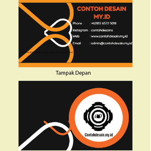 Desain Kartu Nama Bulat Semi Nol
