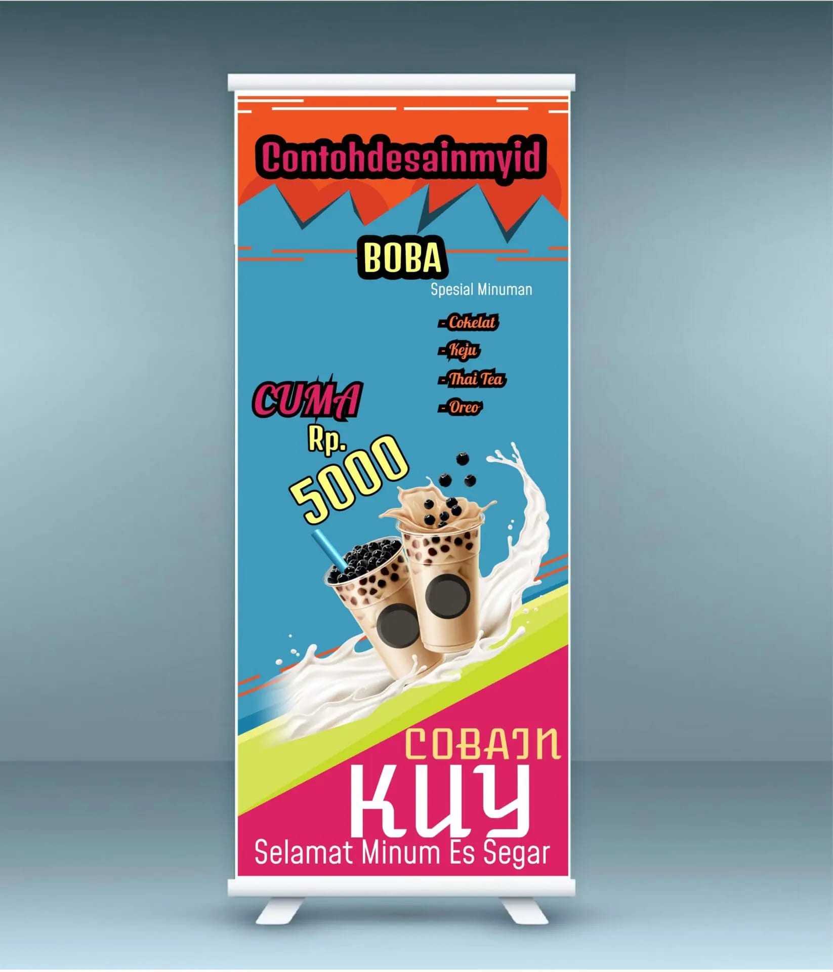 Contoh Banner Minuman Tipe Roll